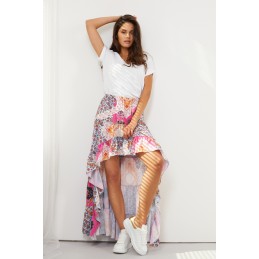 Asymetryczna spódnica z falbaną  LG544