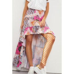 Asymetryczna spódnica z falbaną  LG544