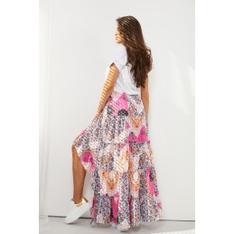 Asymetryczna spódnica z falbaną  LG544