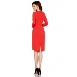 Sukienka biznesowa z żabotem L270