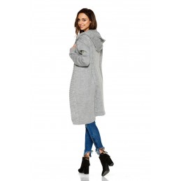 Modny kardigan z kapturem LS213