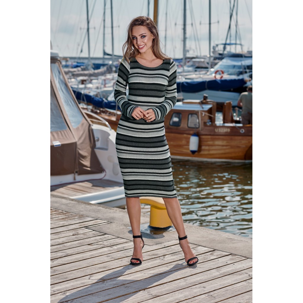 Kobieca ołówkowa sweterkowa sukienka LS224