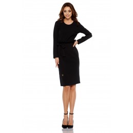 Biznesowa sukienka z paskiem L289